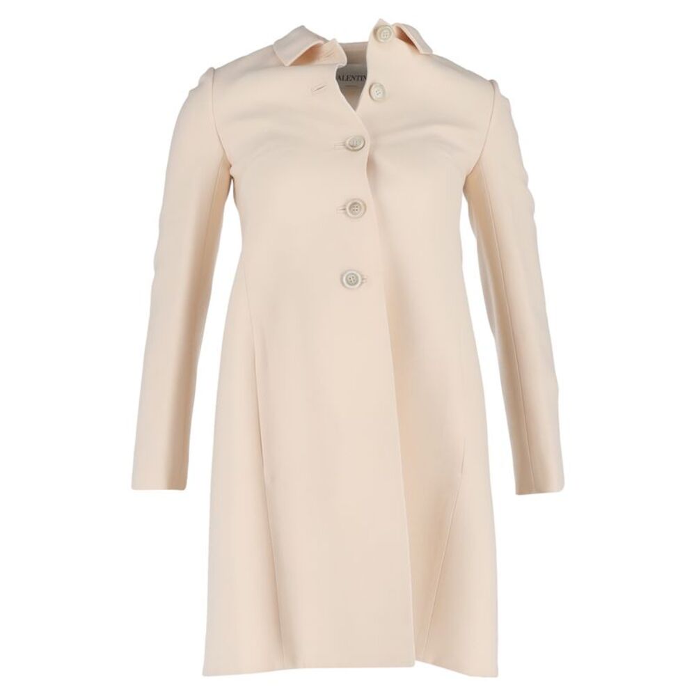 Valentino Garavani Coat in Cream Wool